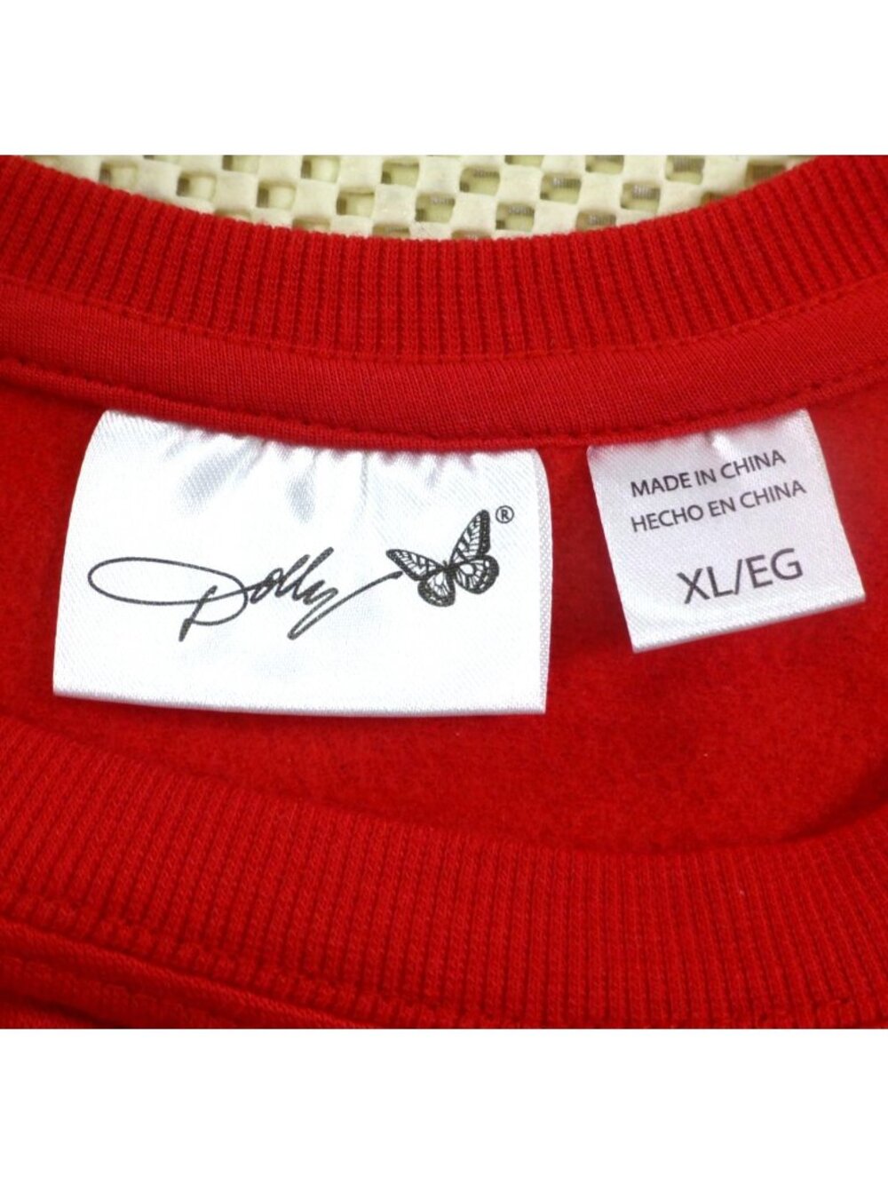 I Love Dolly Red Sweatshirt XL Graphic Pullover Crewneck Long Sleeve Dolly Parto - Picture 5 of 11